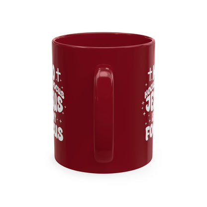 Halloween Mug - "No Hocus Pocus, Jesus Is My Focus" Christian Ceramic Coffee Cup