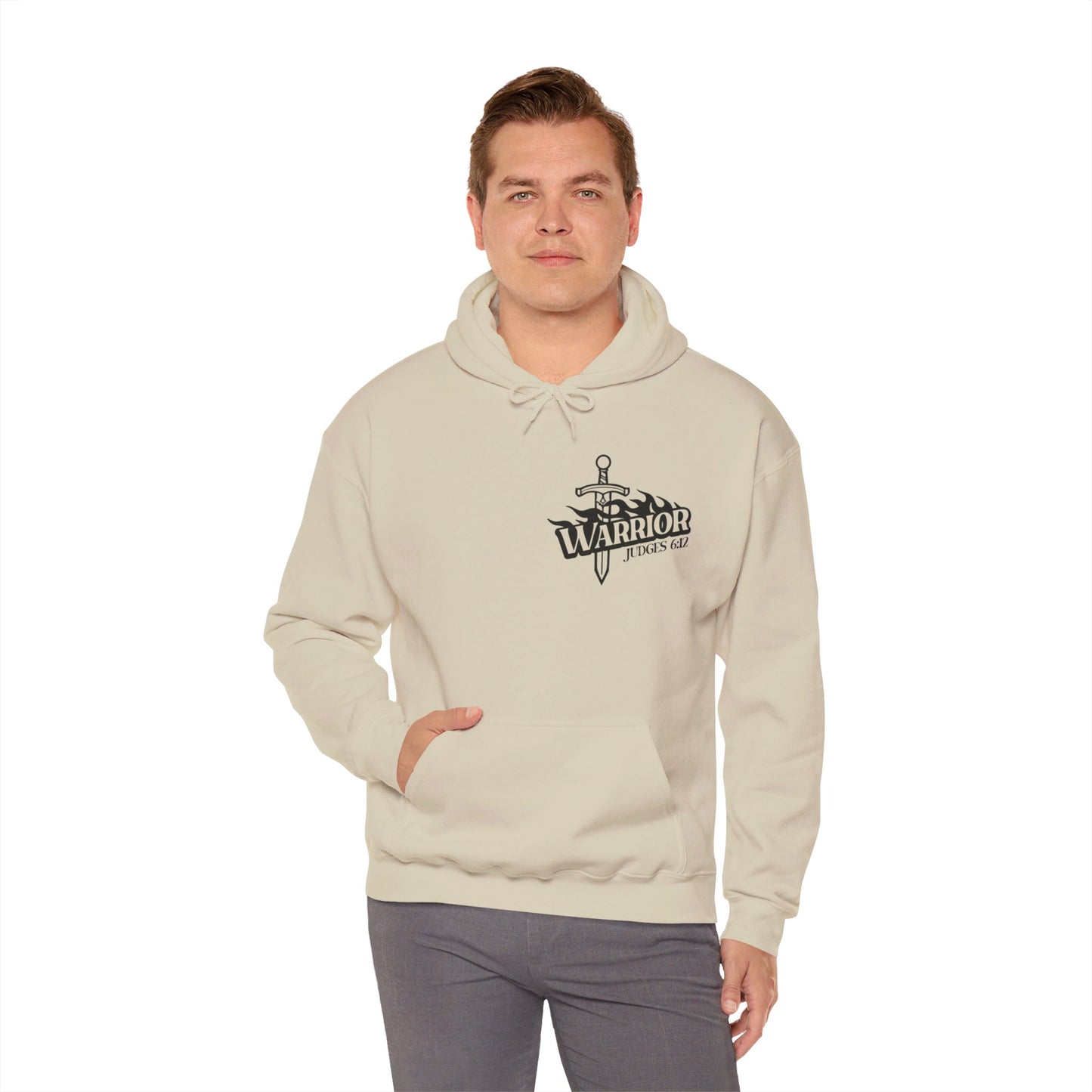 The Lord Is With You Mighty Warrior Unisex Christian Pullover Hooded Sweatshirt