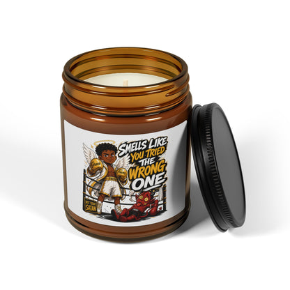Soy Candle — 'Smells Like the Wrong One' Amber Jar Scented Candle