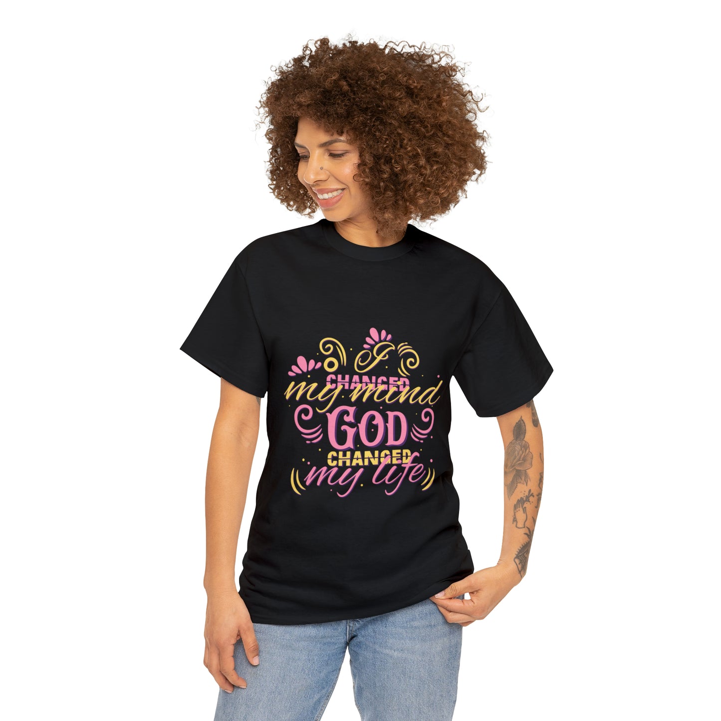 I Changed My Mind God Changed My Life Unisex Heavy Cotton Tee