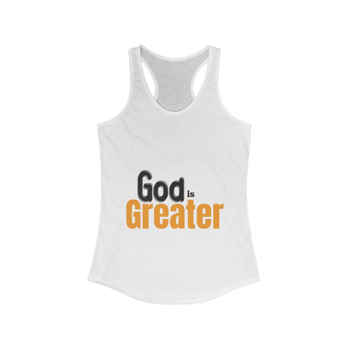 God Is Greater Women's Slim Fit Tank-top Printify