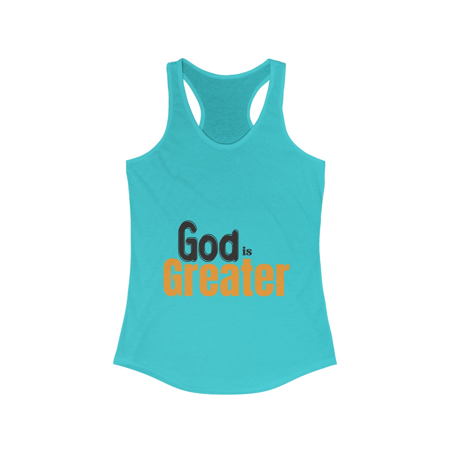 God Is Greater Women's Slim Fit Tank-top Printify