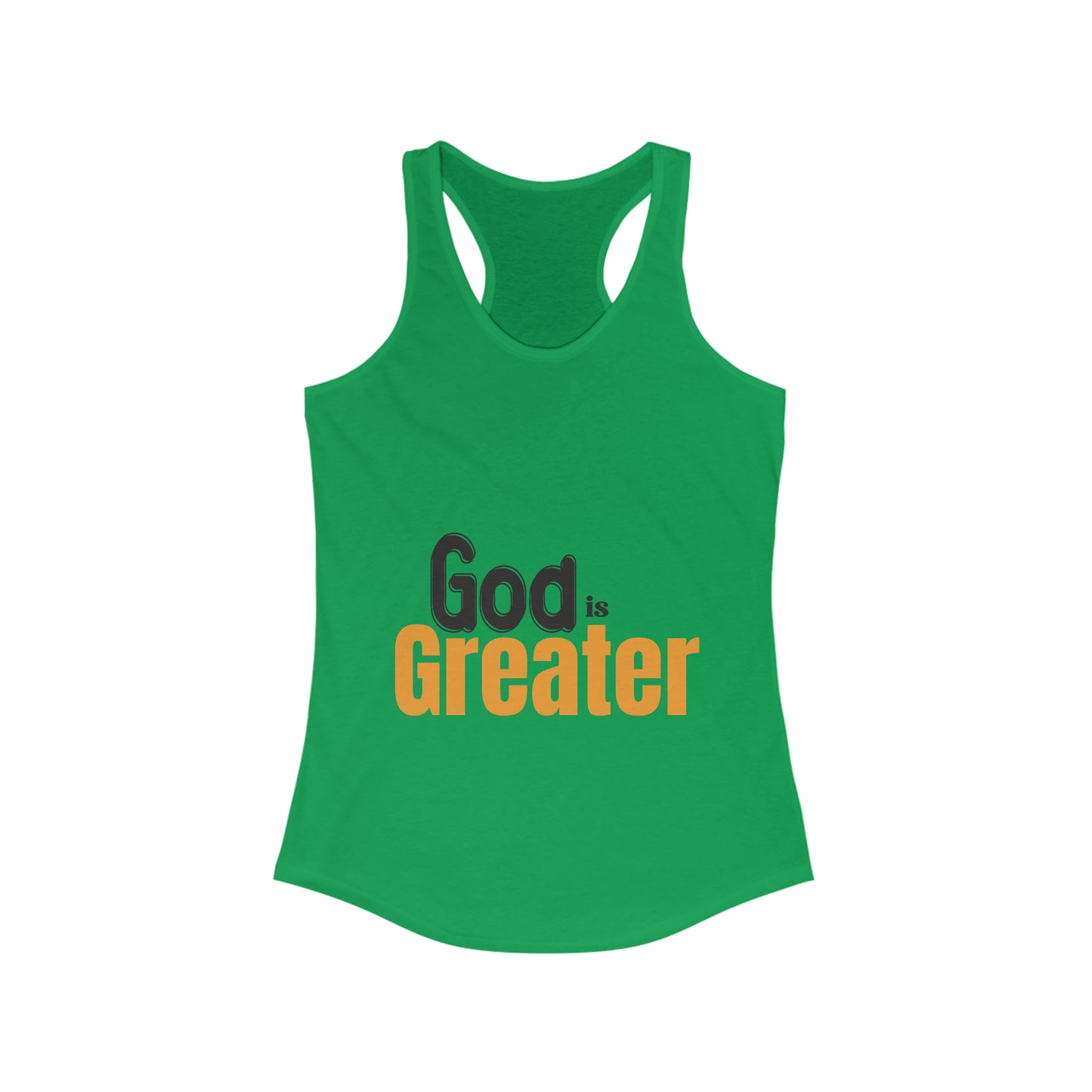 God Is Greater Women's Slim Fit Tank-top Printify