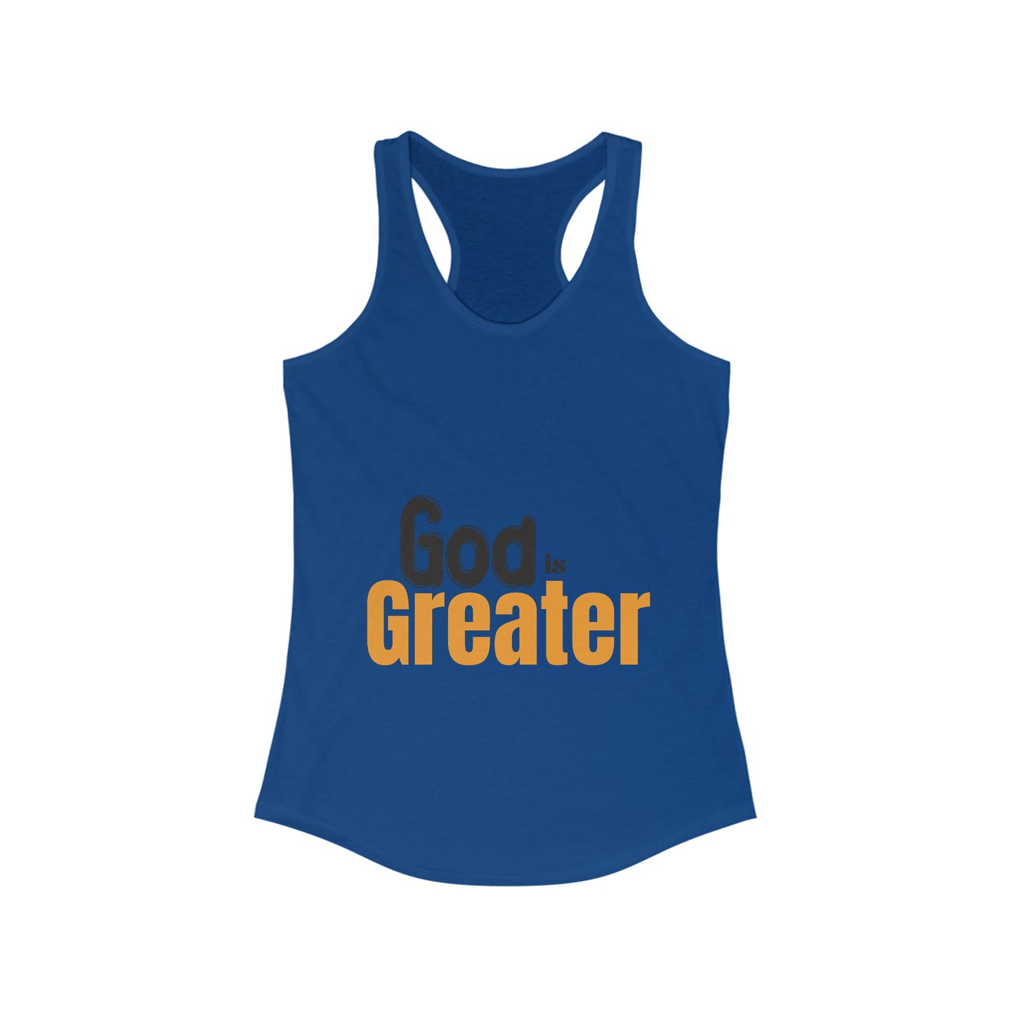 God Is Greater Women's Slim Fit Tank-top Printify