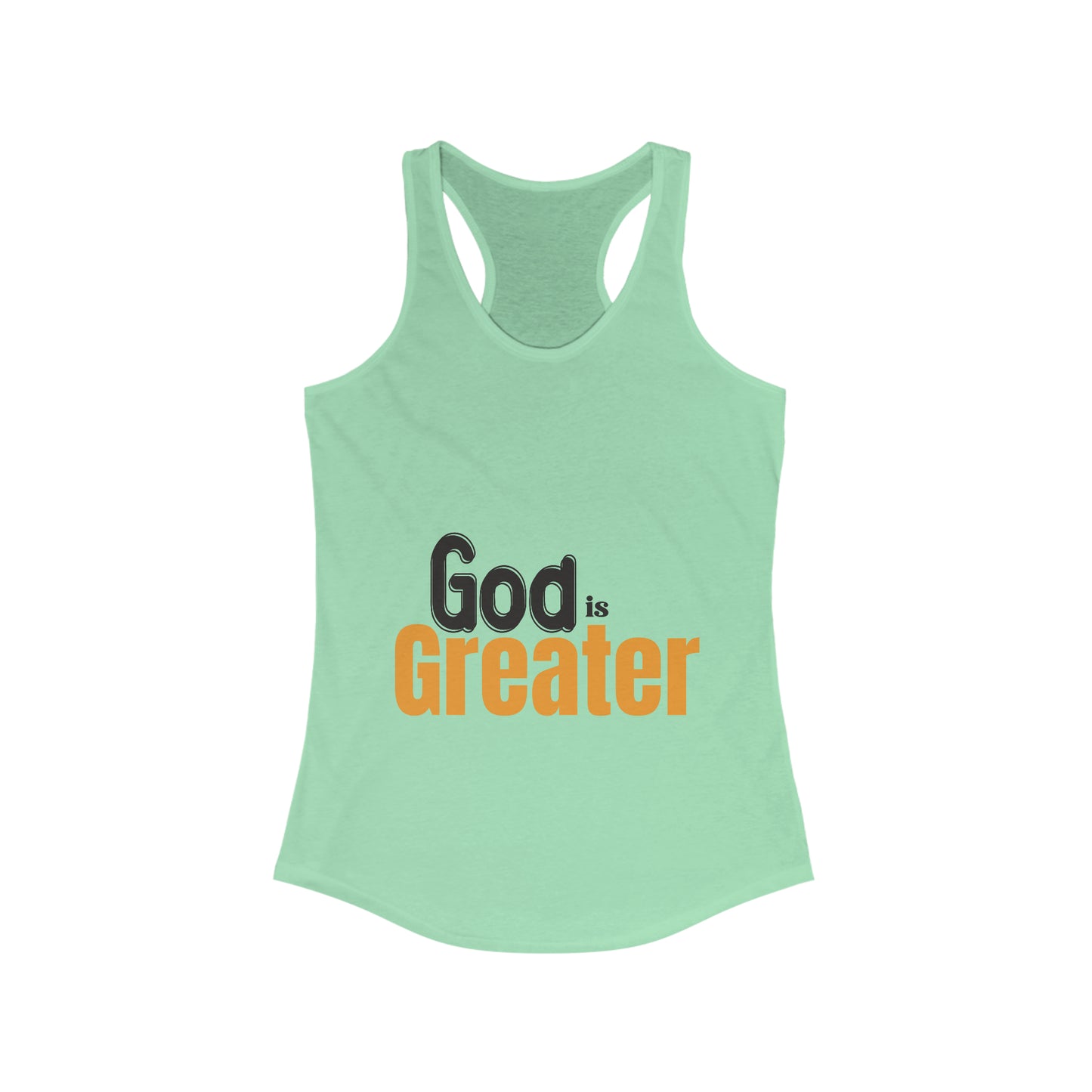 God Is Greater Women's Slim Fit Tank-top Printify