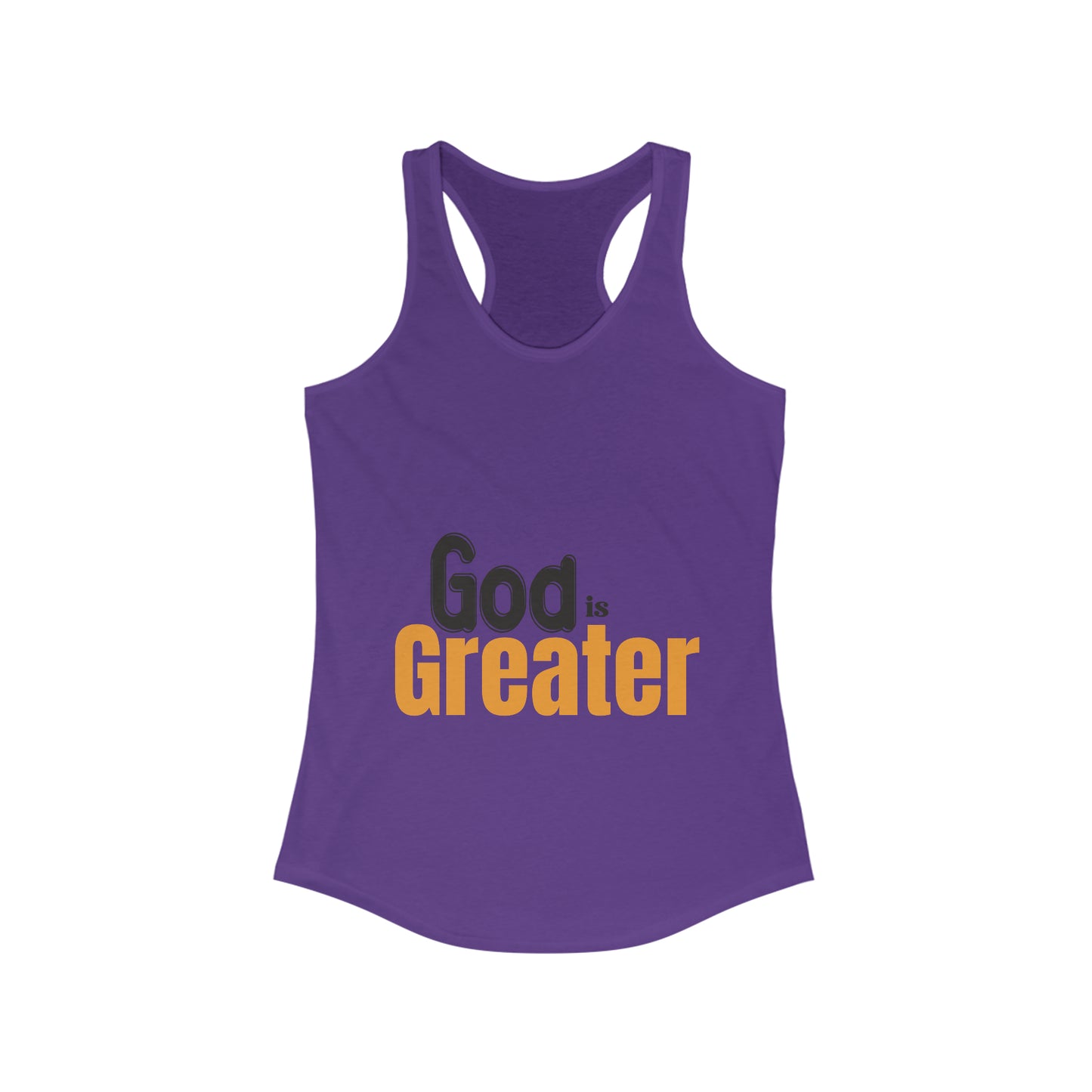 God Is Greater Women's Slim Fit Tank-top Printify