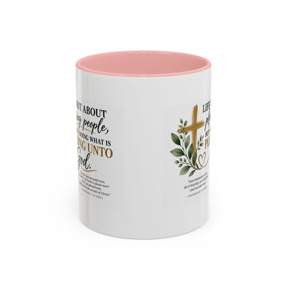 Pleasing Unto God Christian accent coffee mug