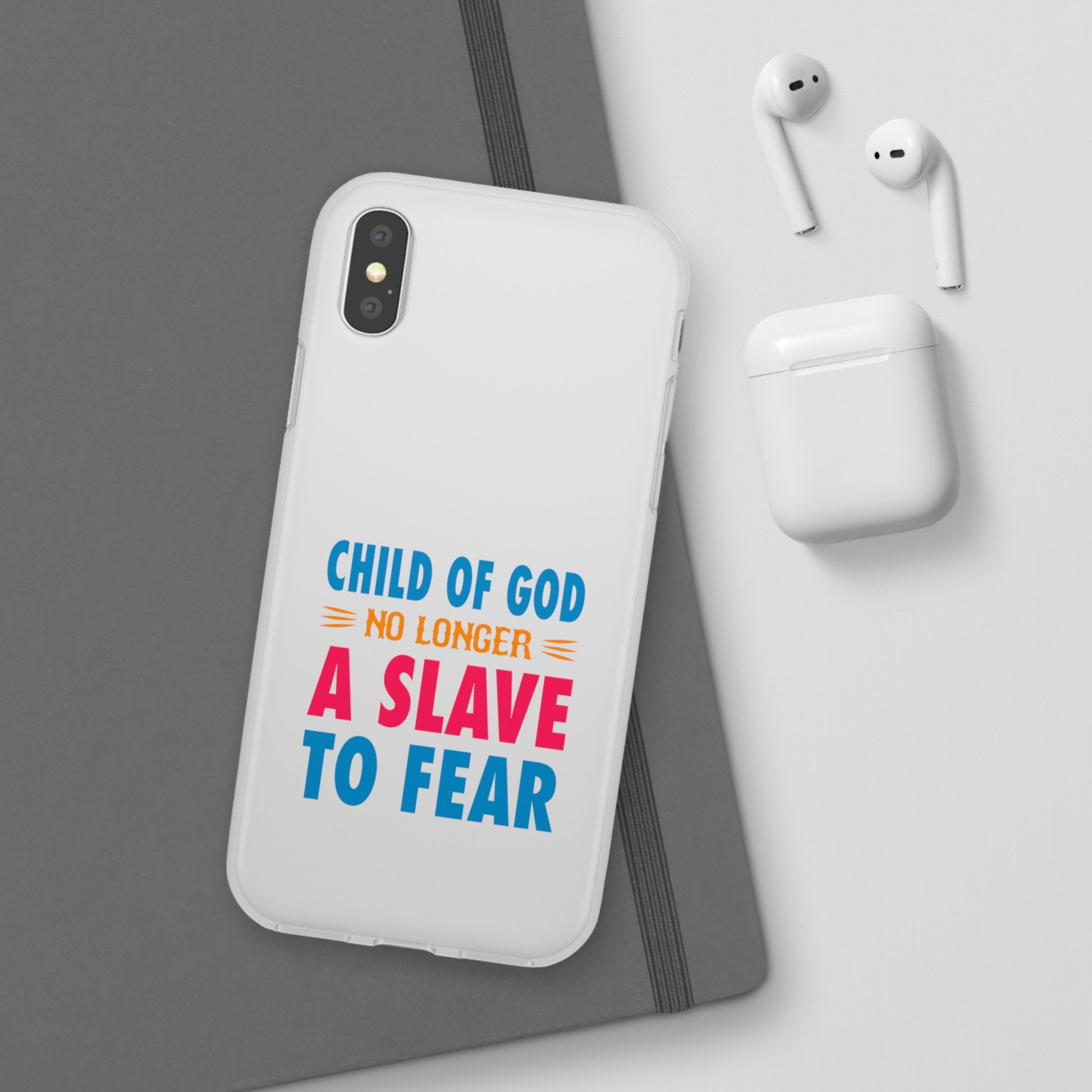 Child Of God No Longer A Slave To Fear Christian Flexi Phone Case Printify