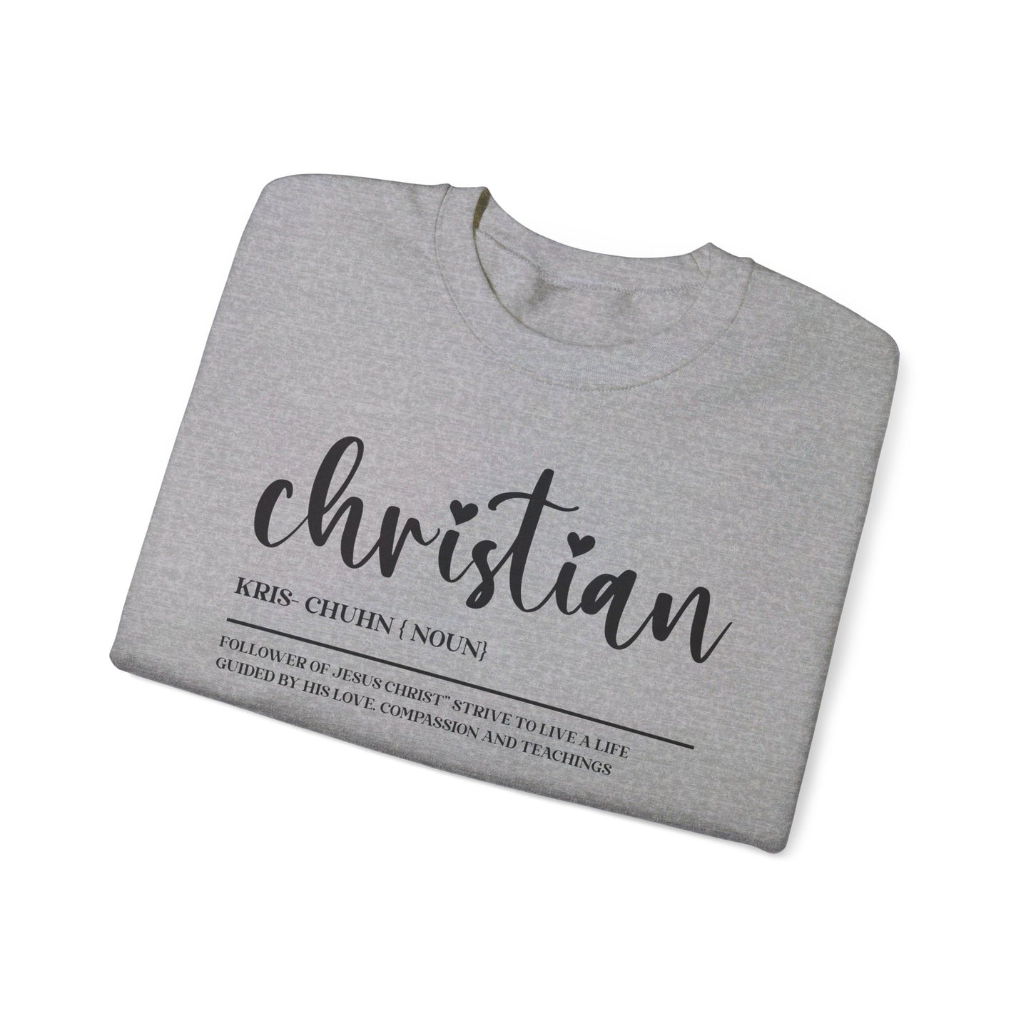 I Am A Christian Follower Of Christ  Unisex Heavy Blend™ Crewneck Christian Sweatshirt