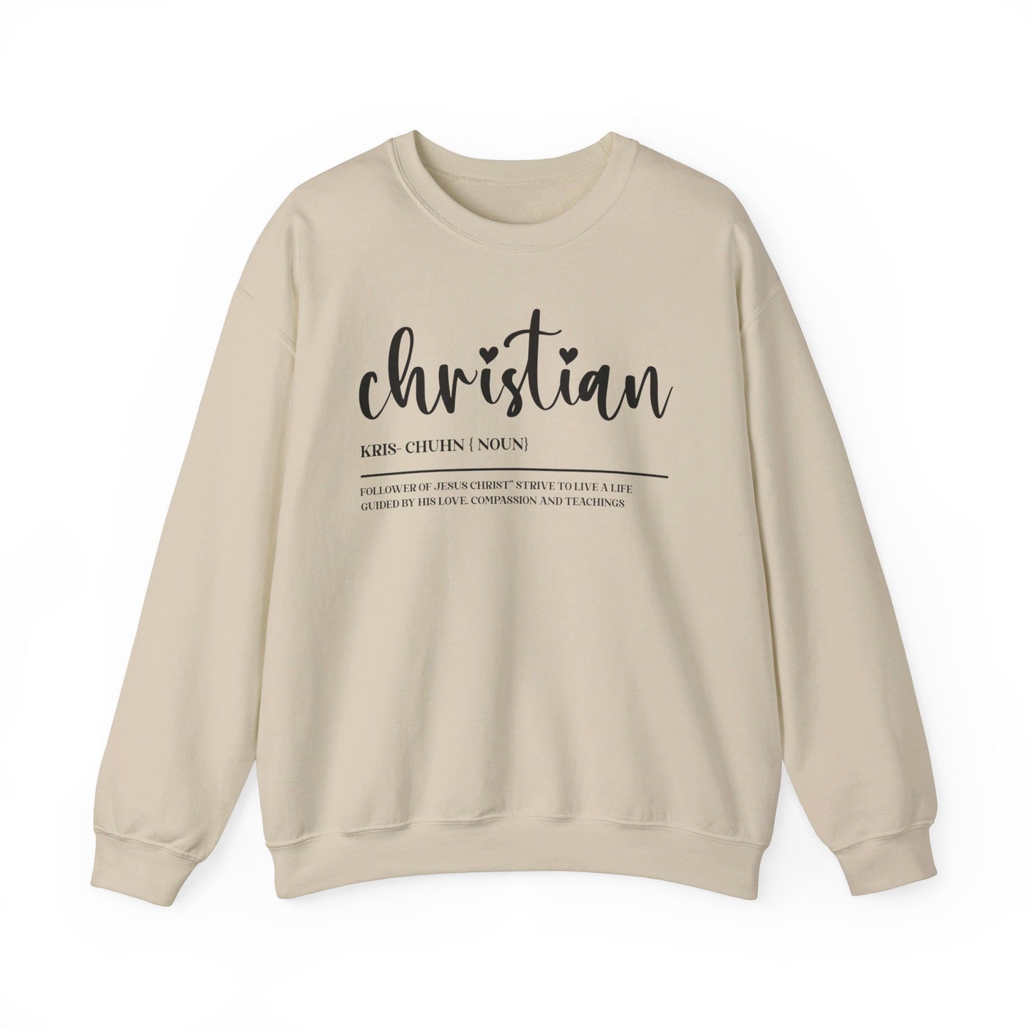 I Am A Christian Follower Of Christ  Unisex Heavy Blend™ Crewneck Christian Sweatshirt