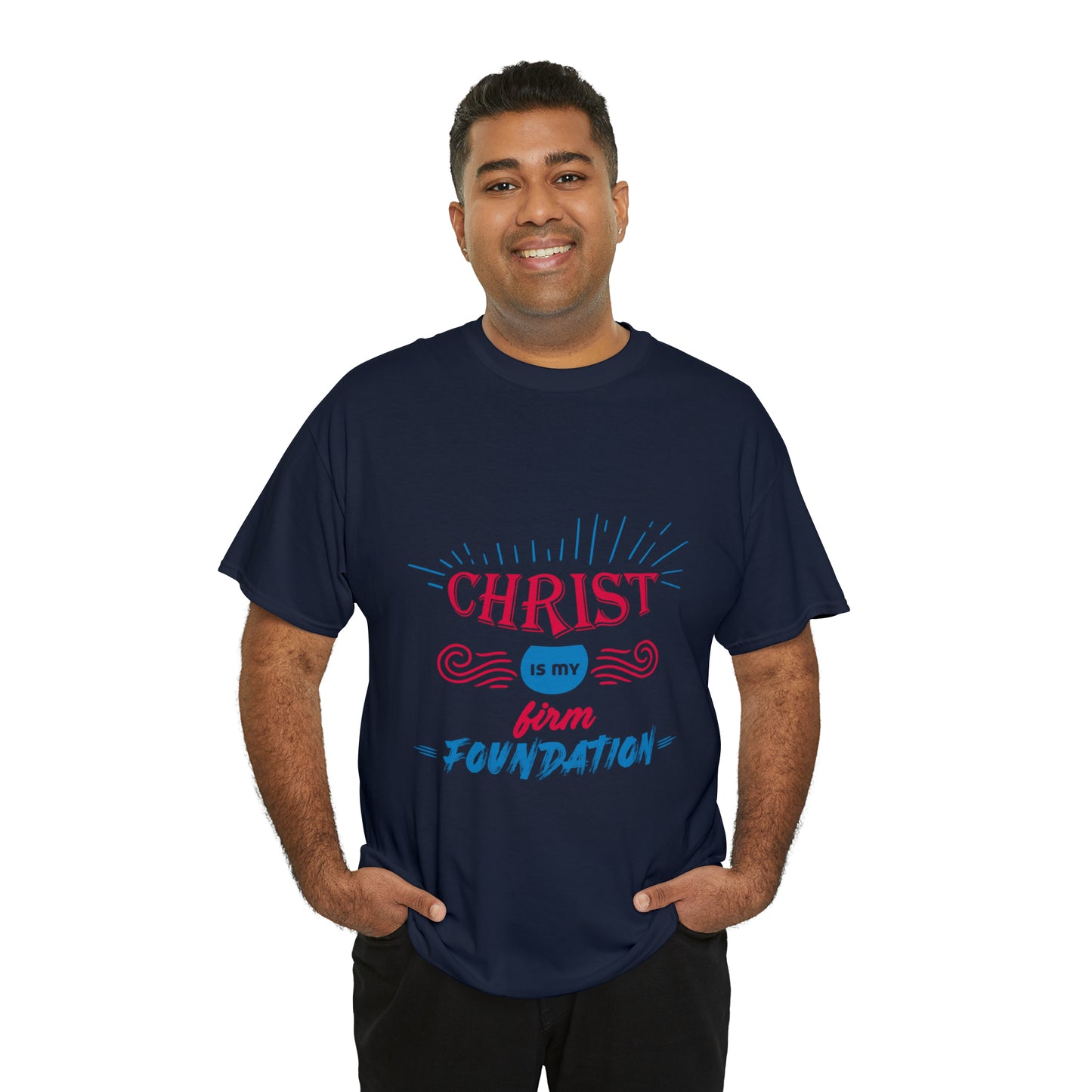 Christ Is My Firm Foundation Unisex Heavy Cotton Tee