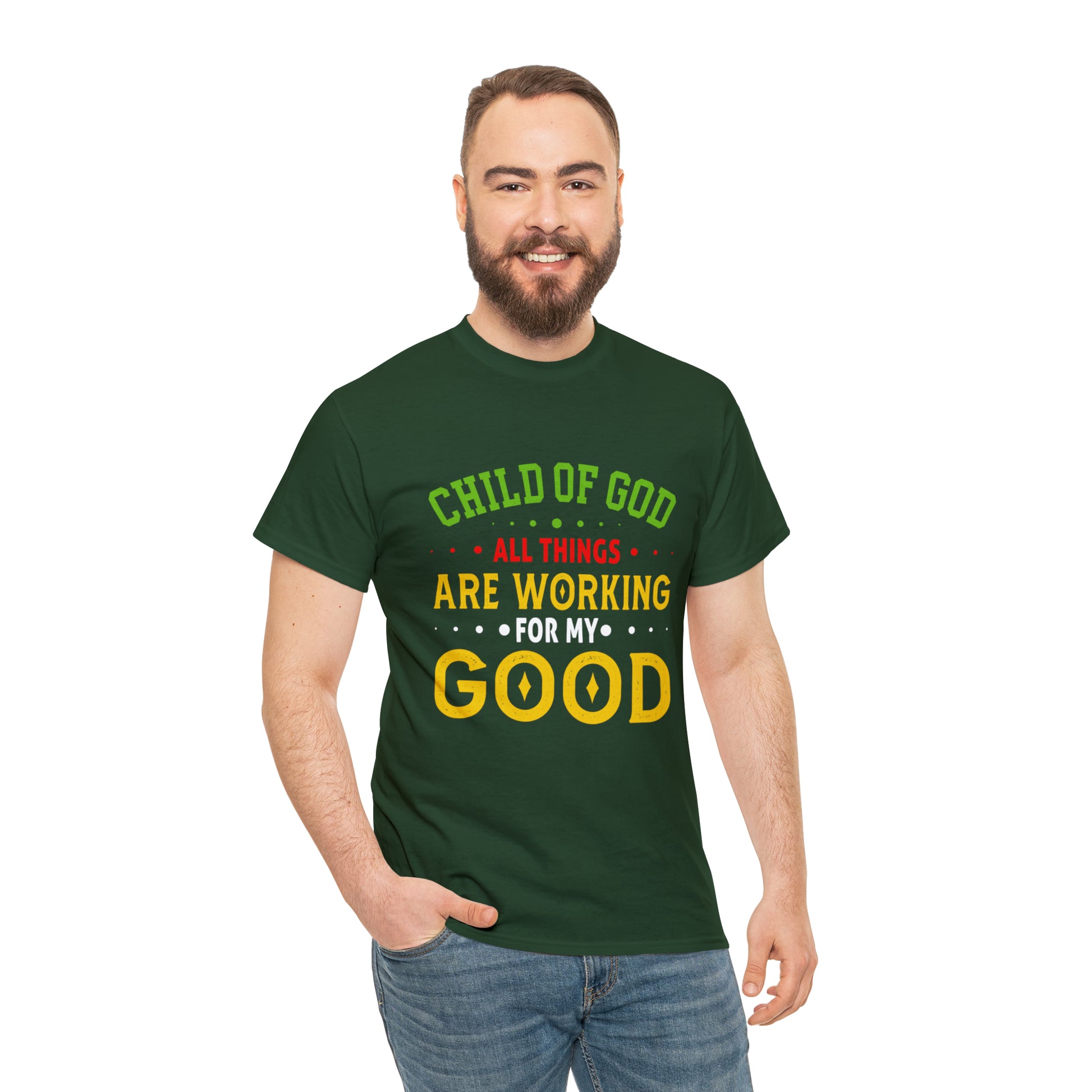 Child Of God All Things Are Working For My Good Unisex Heavy Cotton Tee Printify