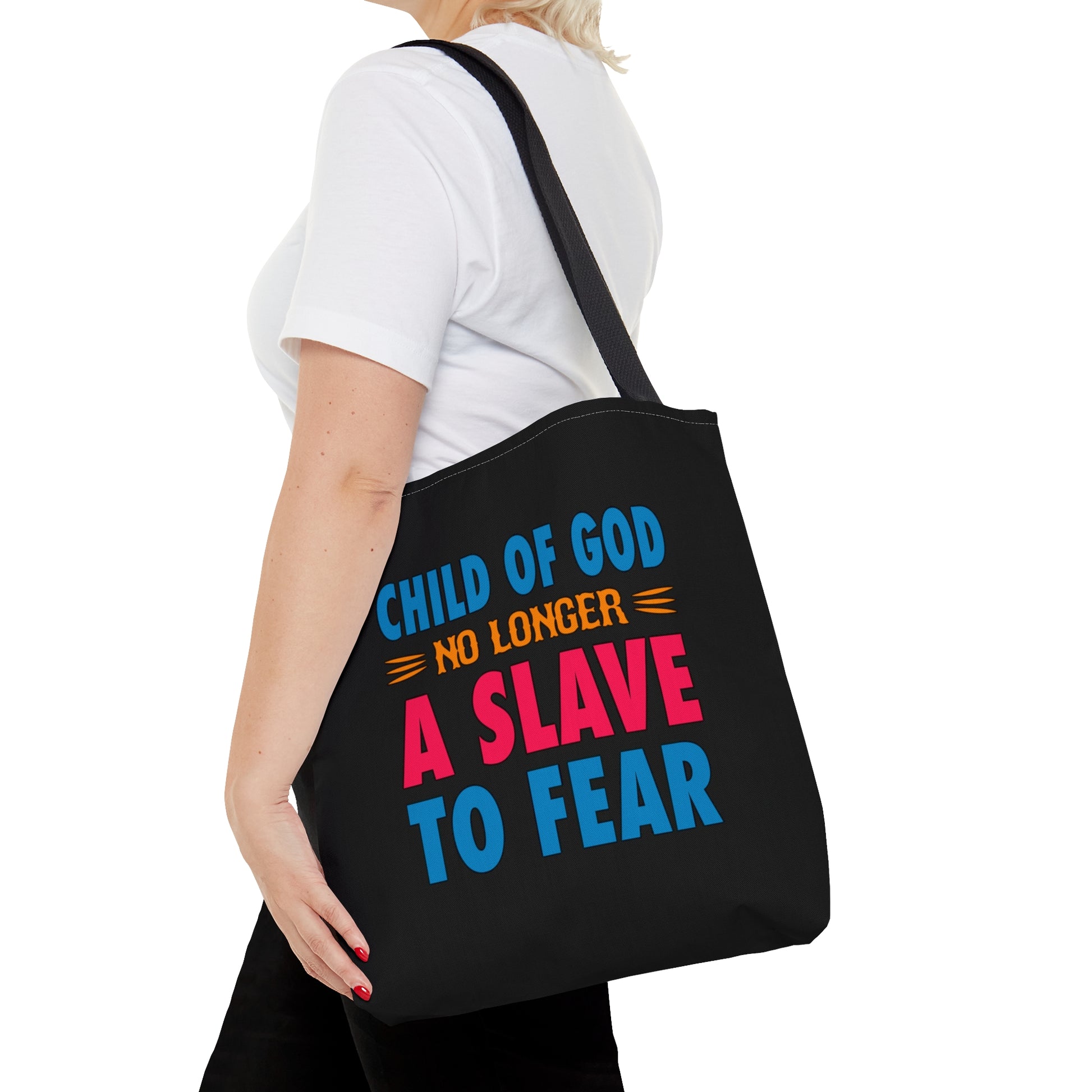 Child Of God No Longer A Slave To Fear Christian Tote Bag Printify