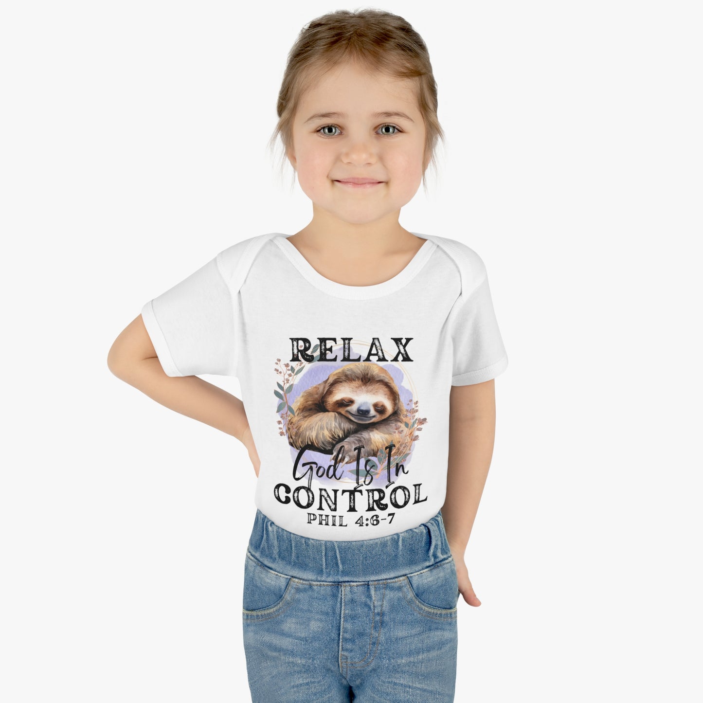 Relax God Is In Control Christian Baby Onesie Printify