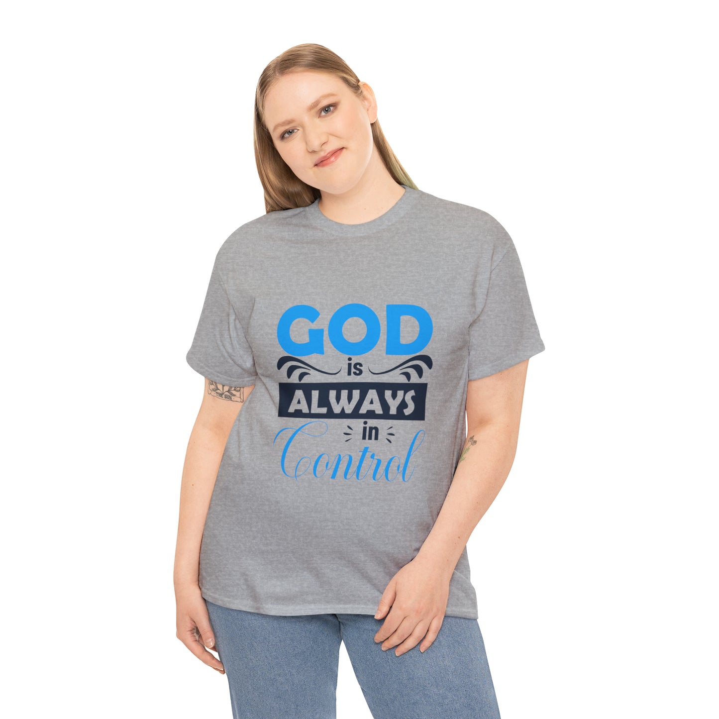 God Is Always In Control Unisex Heavy Cotton Tee