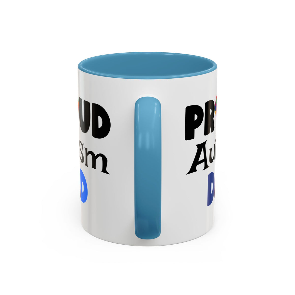 Proud Autism Dad Accent Coffee Mug - Perfect Gift for Fathers