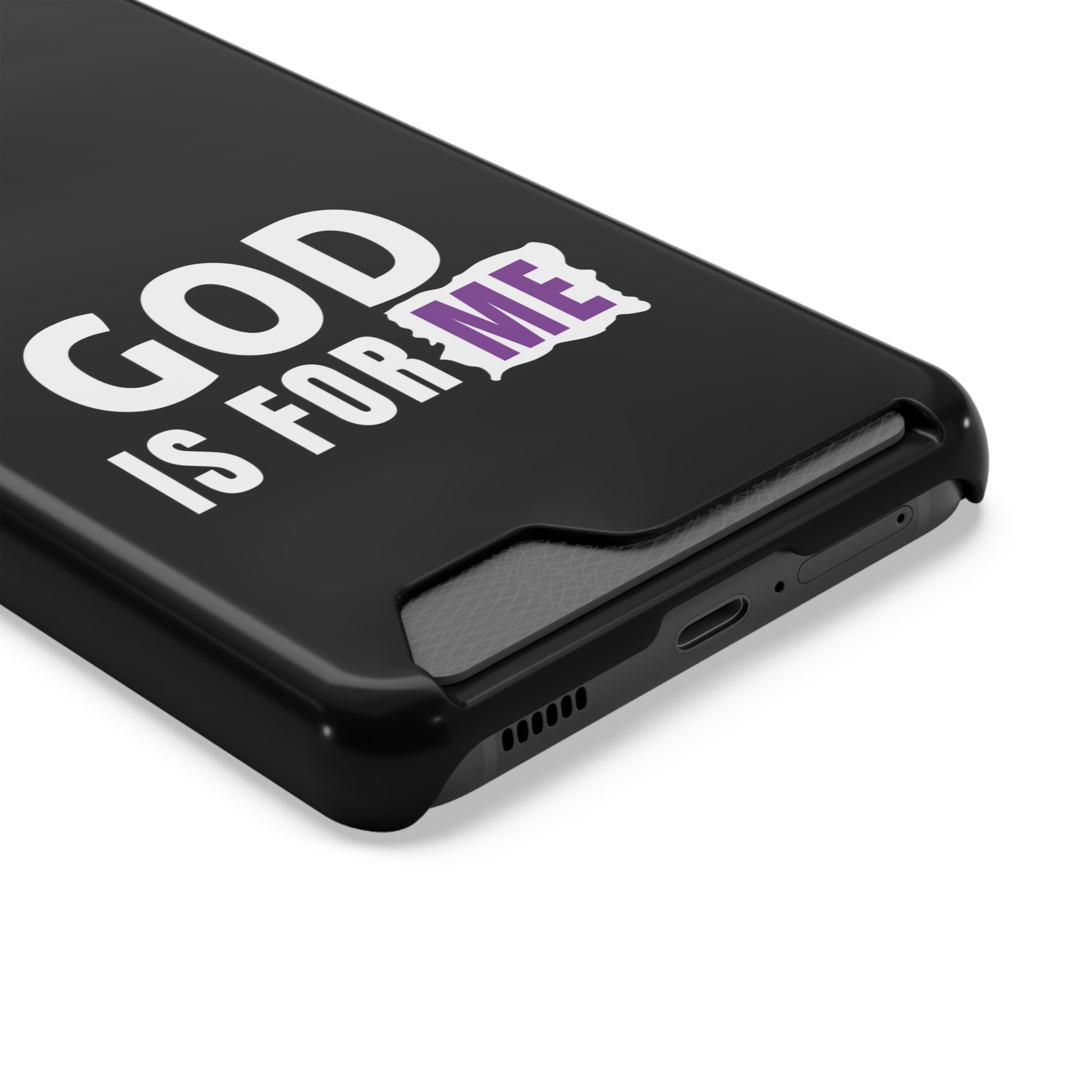 God Is For Me Christian Phone Case With Card Holder Printify