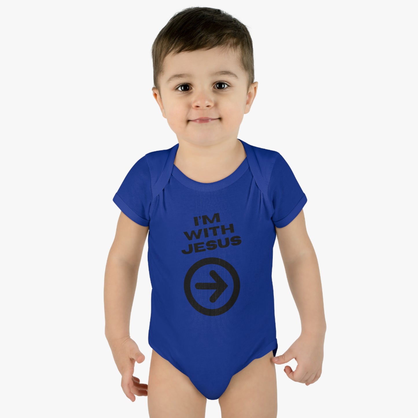 I'm With JESUS Christian Baby Onesie