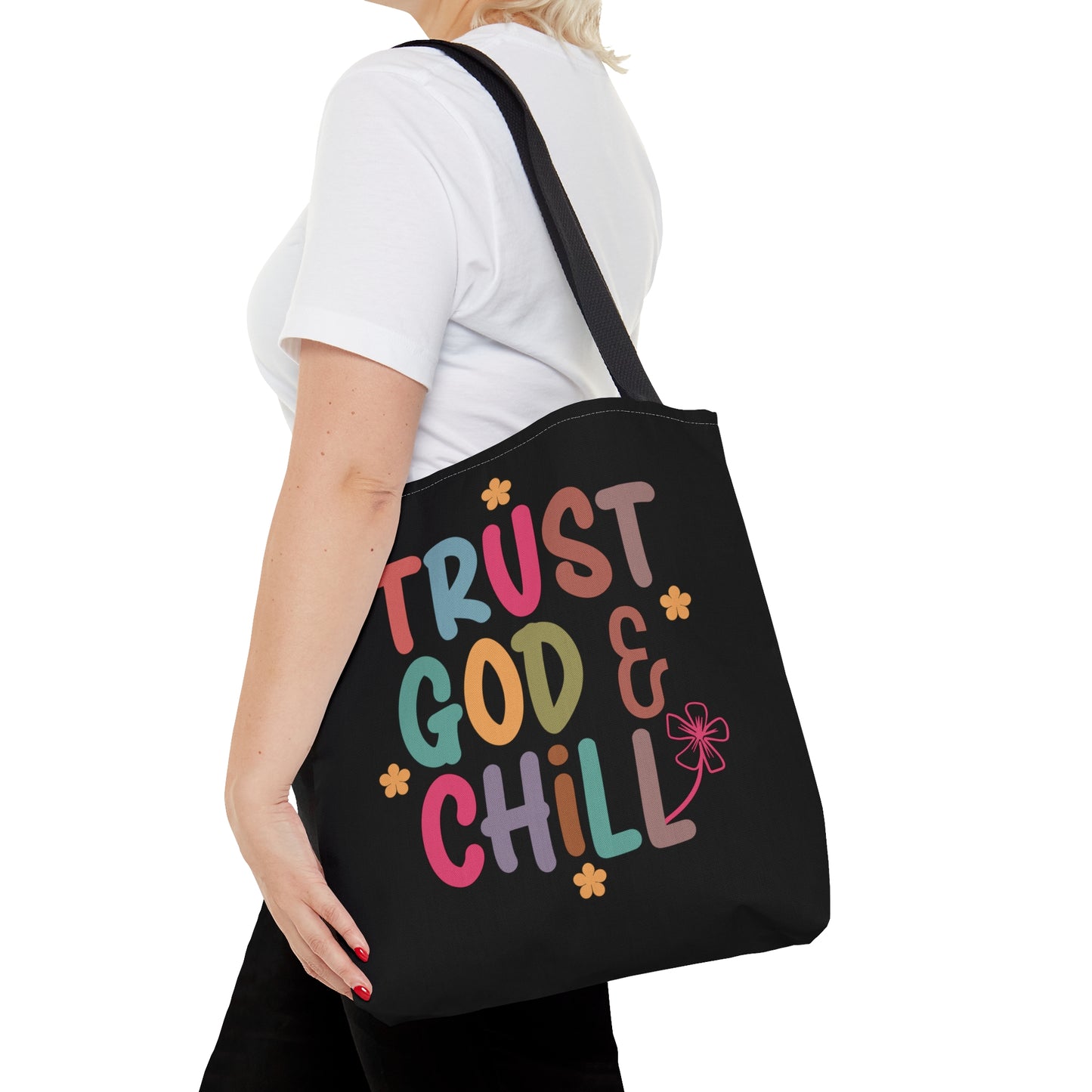 Trust God And Chill Christian Tote Bag Printify