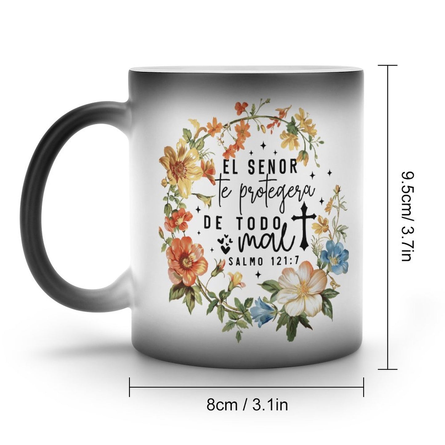 Salmo 121:7 El Senor Te Protegera De Todo Mal Spanish Christian Color Changing Mug (Dual-sided)