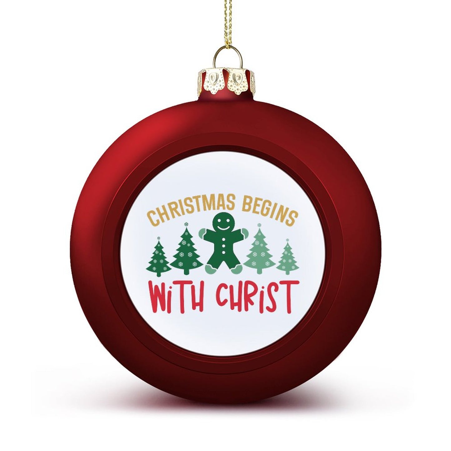 Christmas Begins With Christ Christian Christmas Tree Hanging Ball