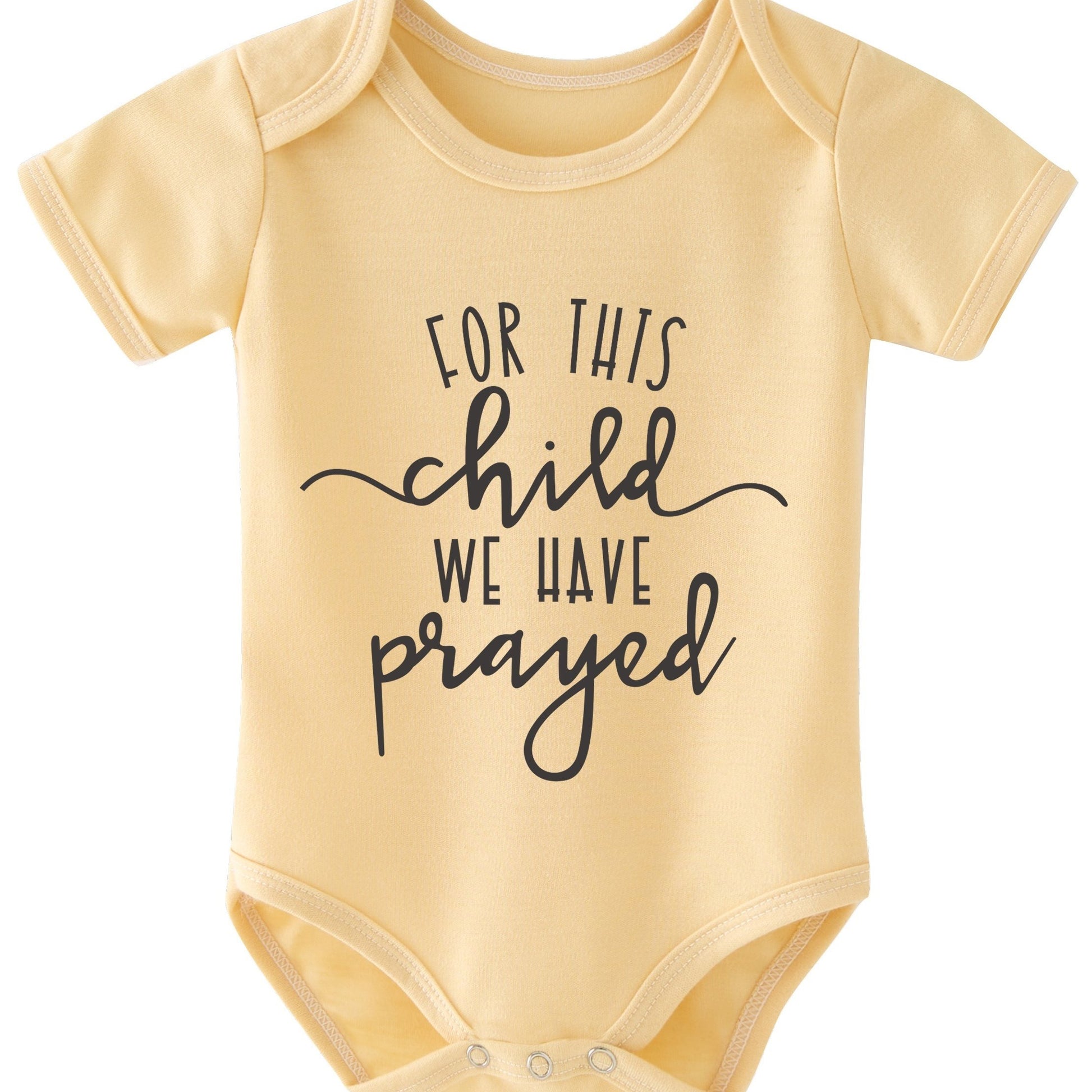 For This Child We Have Prayed Christian Baby Onesie claimedbygoddesigns