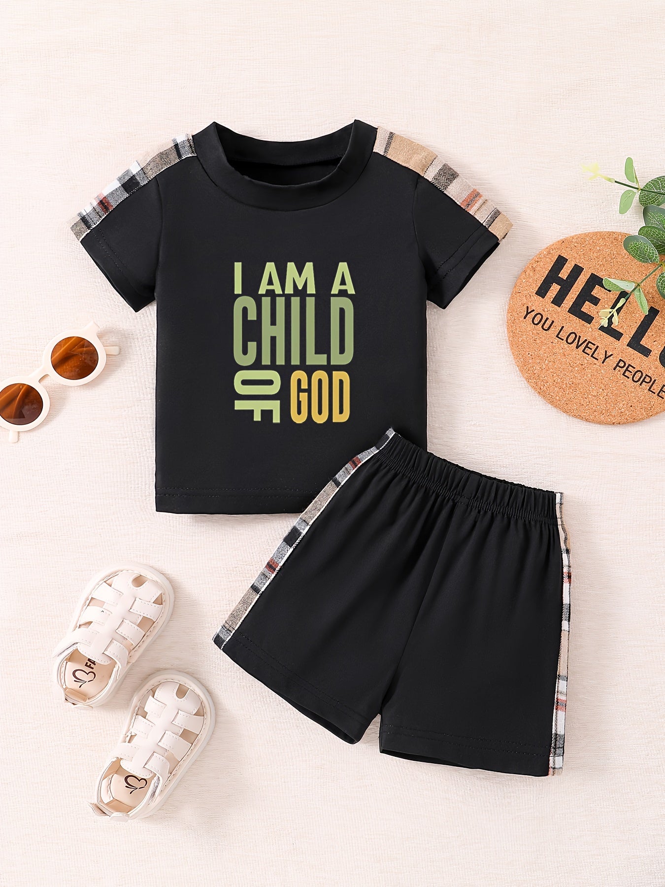 I AM A CHILD OF GOD Toddler Christian Casual Outfit claimedbygoddesigns