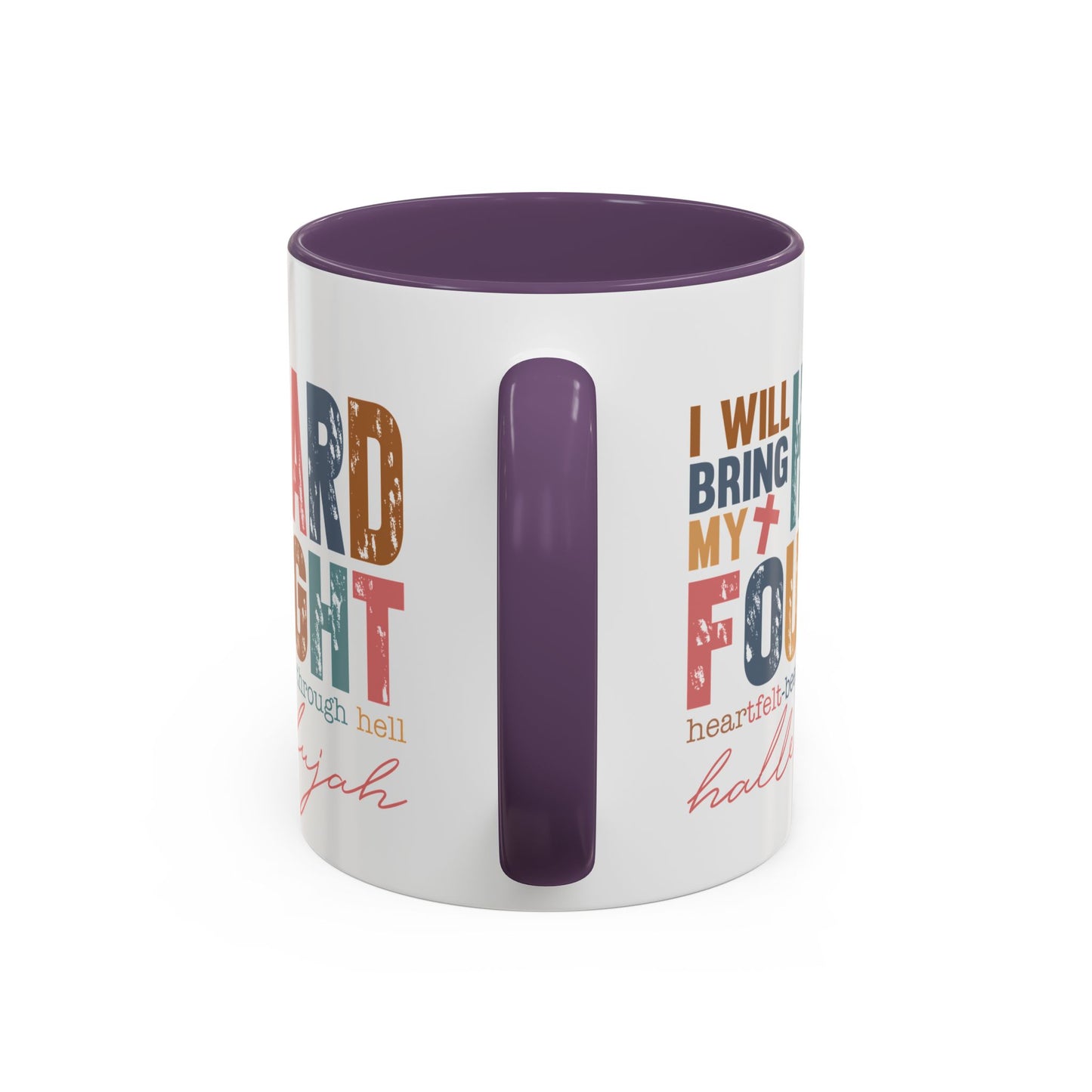 Inspirational Accent Coffee Mug - 'I Will Bring My Hard Fought Hallelujah' - 11oz & 15oz