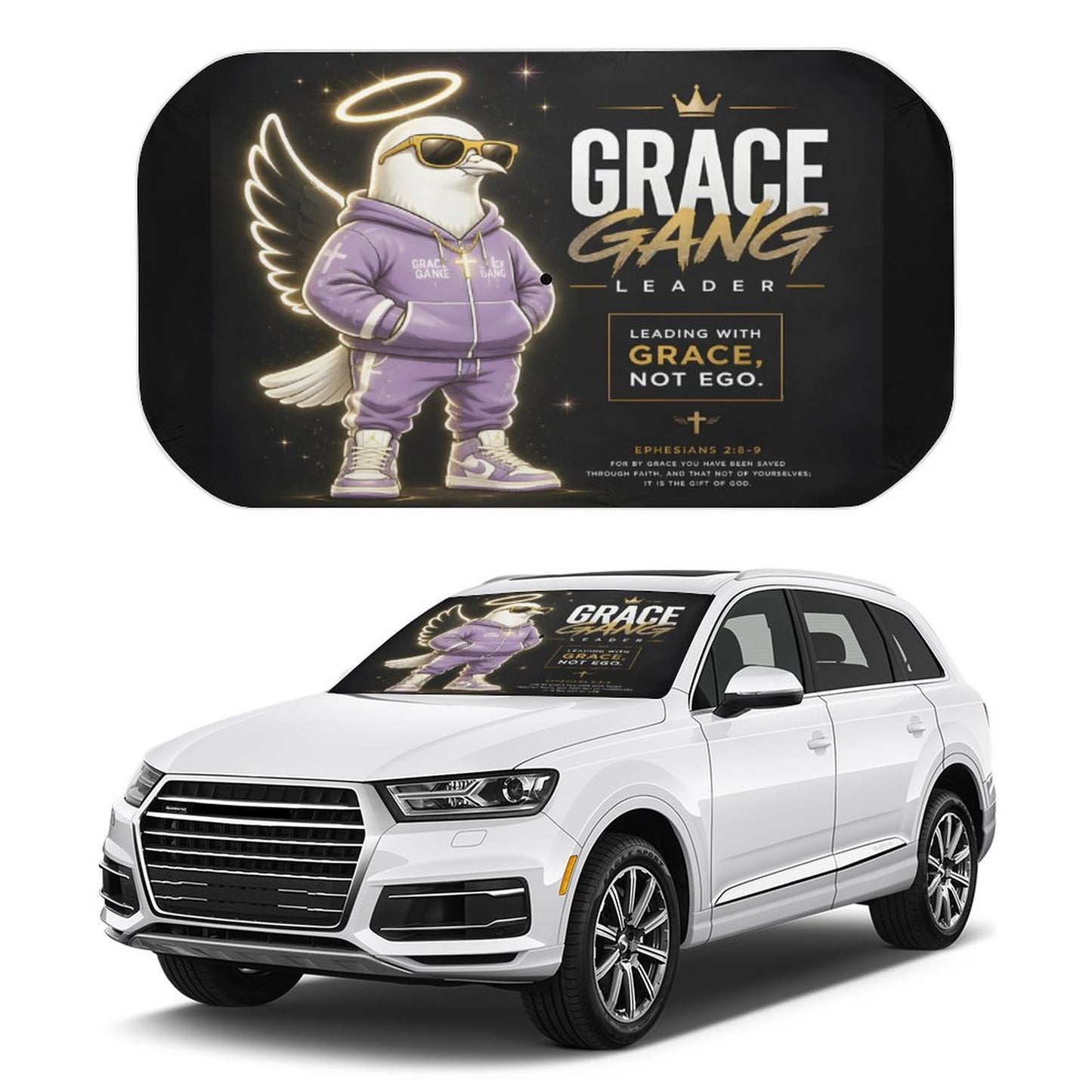 Grace Gang – Christian Car Sunshade Umbrella - ClaimedbyGodDesigns