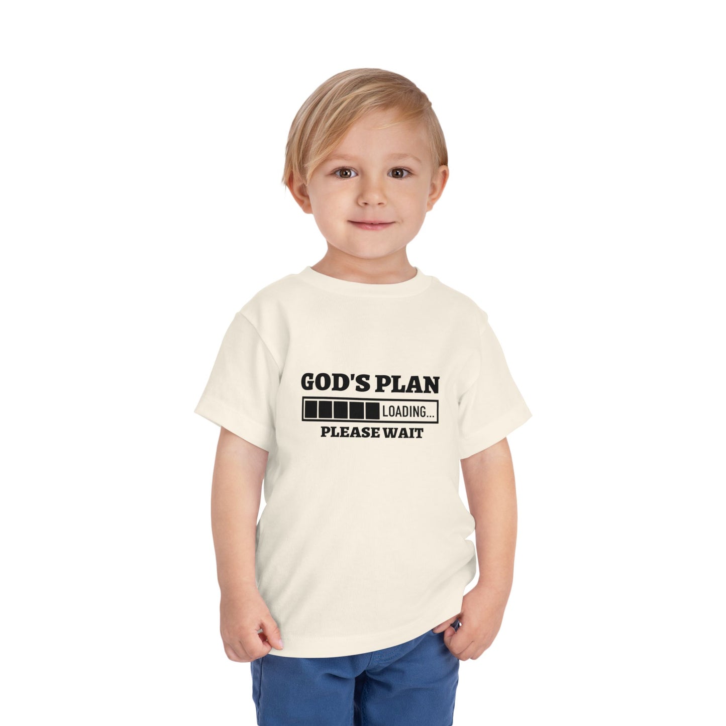 God's Plan Loading Please Wait Christian Toddler T-Shirt