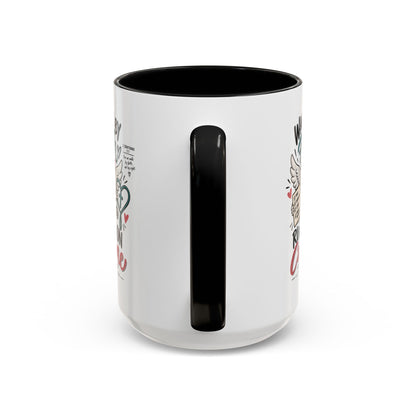 Walking By Faith, Running On Caffeine Coffee Mug (Accent)