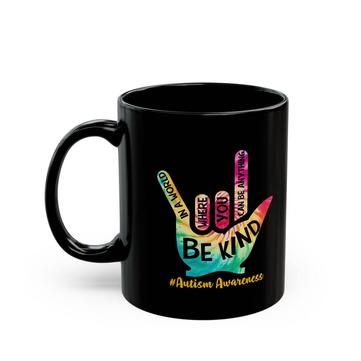 Inspirational Black Mug for Autism Awareness - 11oz & 15oz