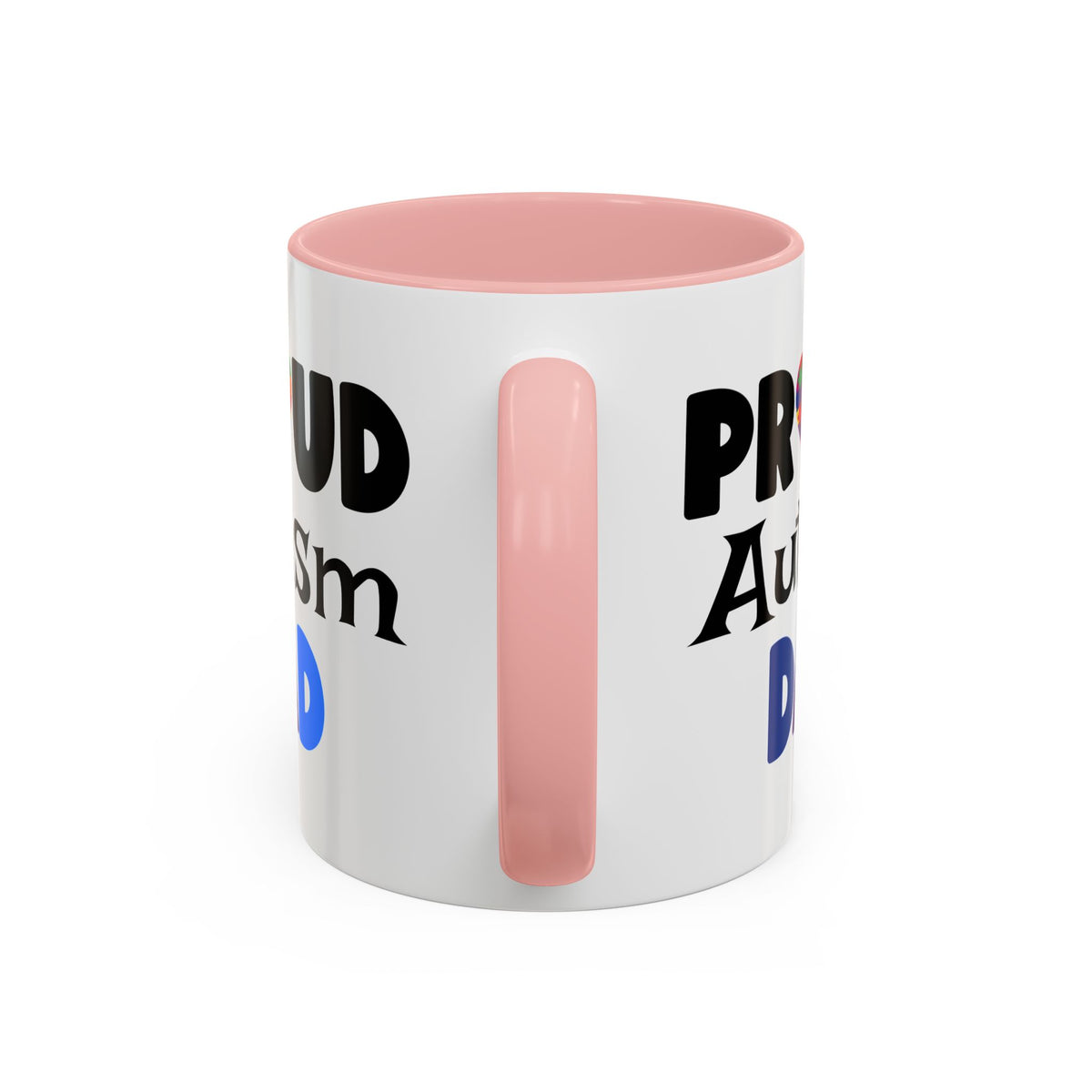 Proud Autism Dad Accent Coffee Mug - Perfect Gift for Fathers