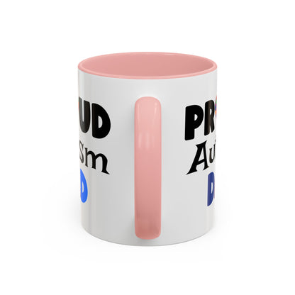 Proud Autism Dad Accent Coffee Mug - Perfect Gift for Fathers