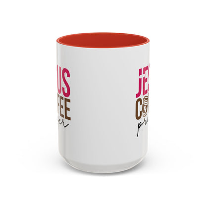 Faith-Inspired Coffee Prayer Accent Mug - Faith Inspired Gift for Coffee Lovers, Religious Drinkware, Inspirational Kitchen Decor