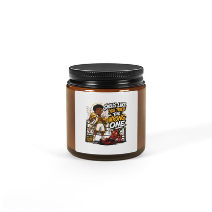 Soy Candle — 'Smells Like the Wrong One' Amber Jar Scented Candle