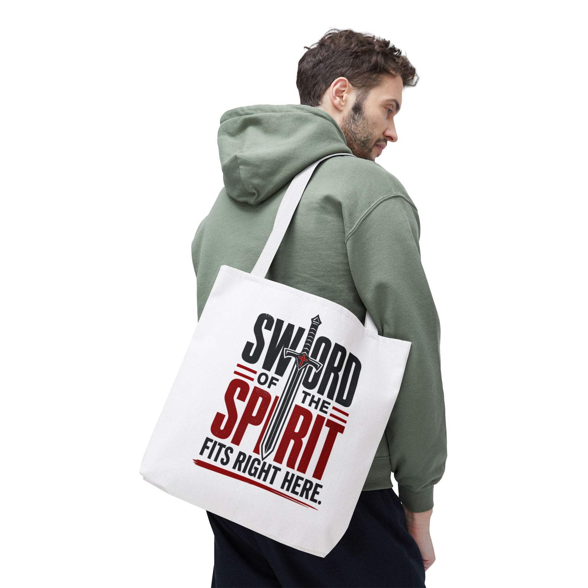 Sword of the Spirit Tote Bag — Christian Faith Inspirational Canvas Tote - ClaimedbyGodDesigns