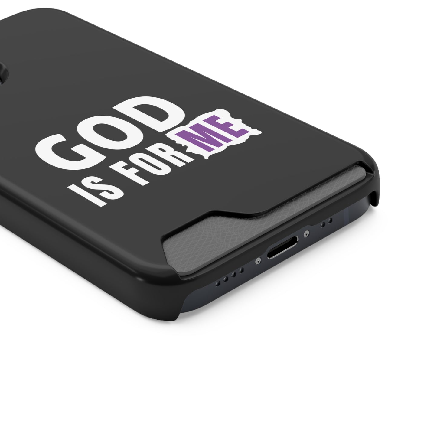 God Is For Me Christian Phone Case With Card Holder Printify