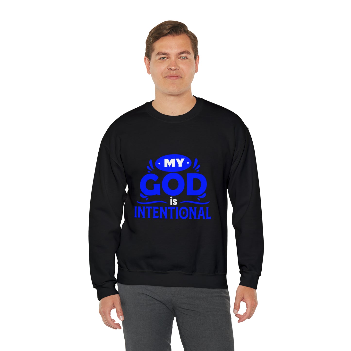 My God Is Intentional Unisex Heavy Blend™ Crewneck Sweatshirt