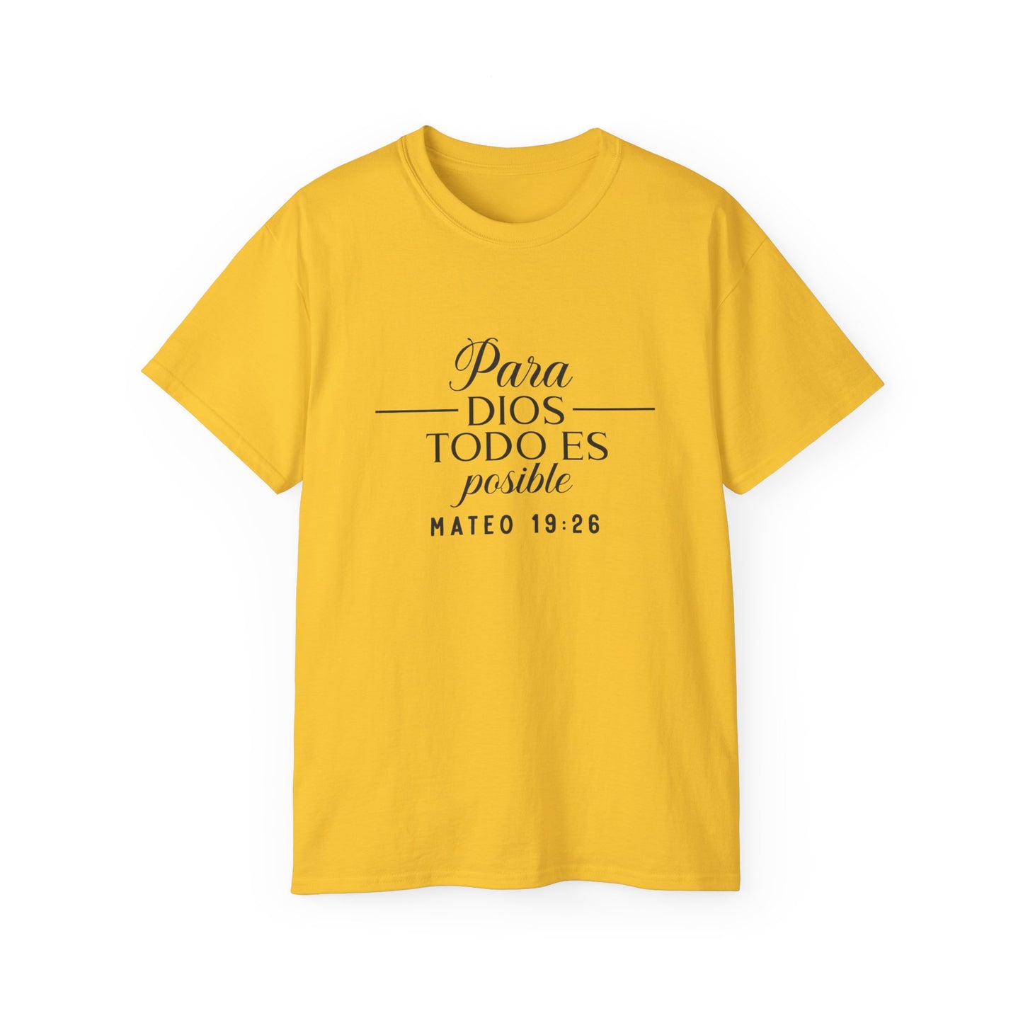 Para Dios Todo Es Posible Christian Spanish Unisex T-shirt Printify