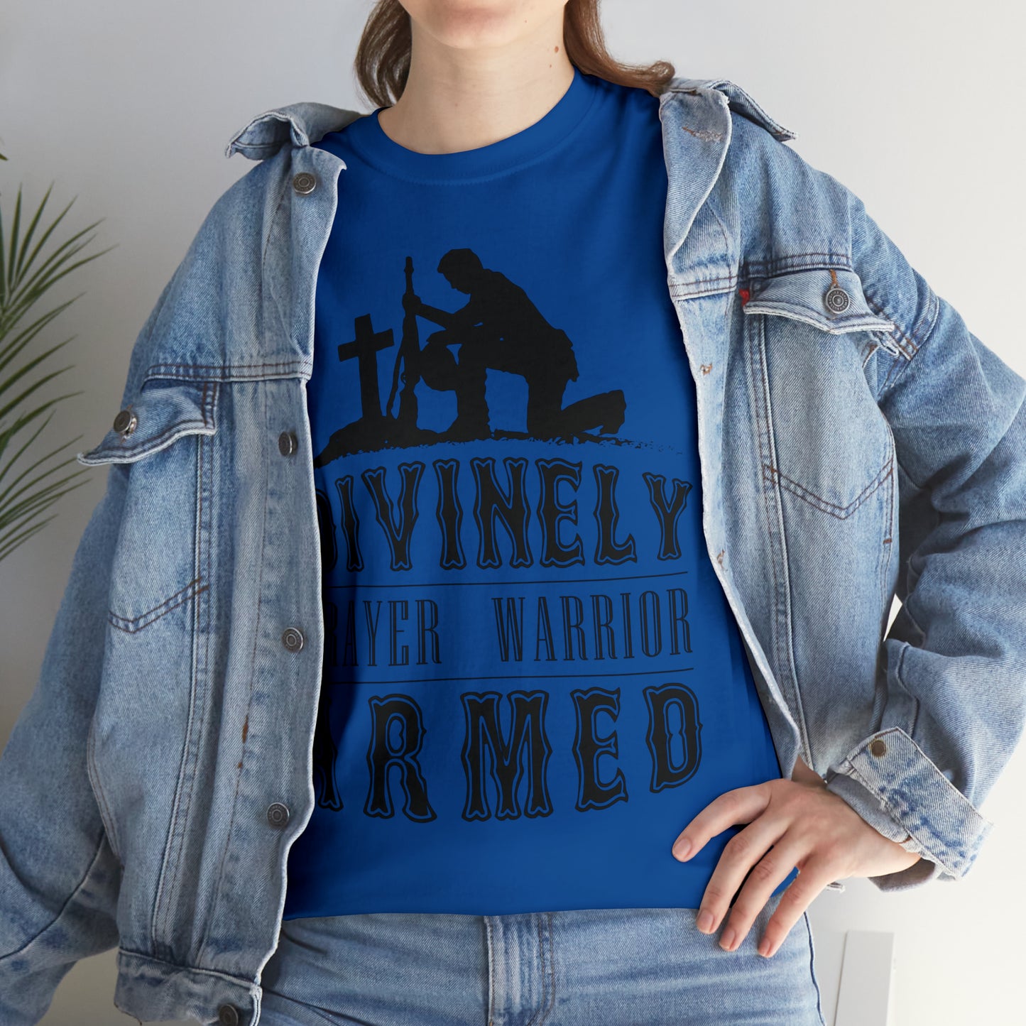 Divinely Armed Prayer Warrior Unisex Heavy Cotton Tee