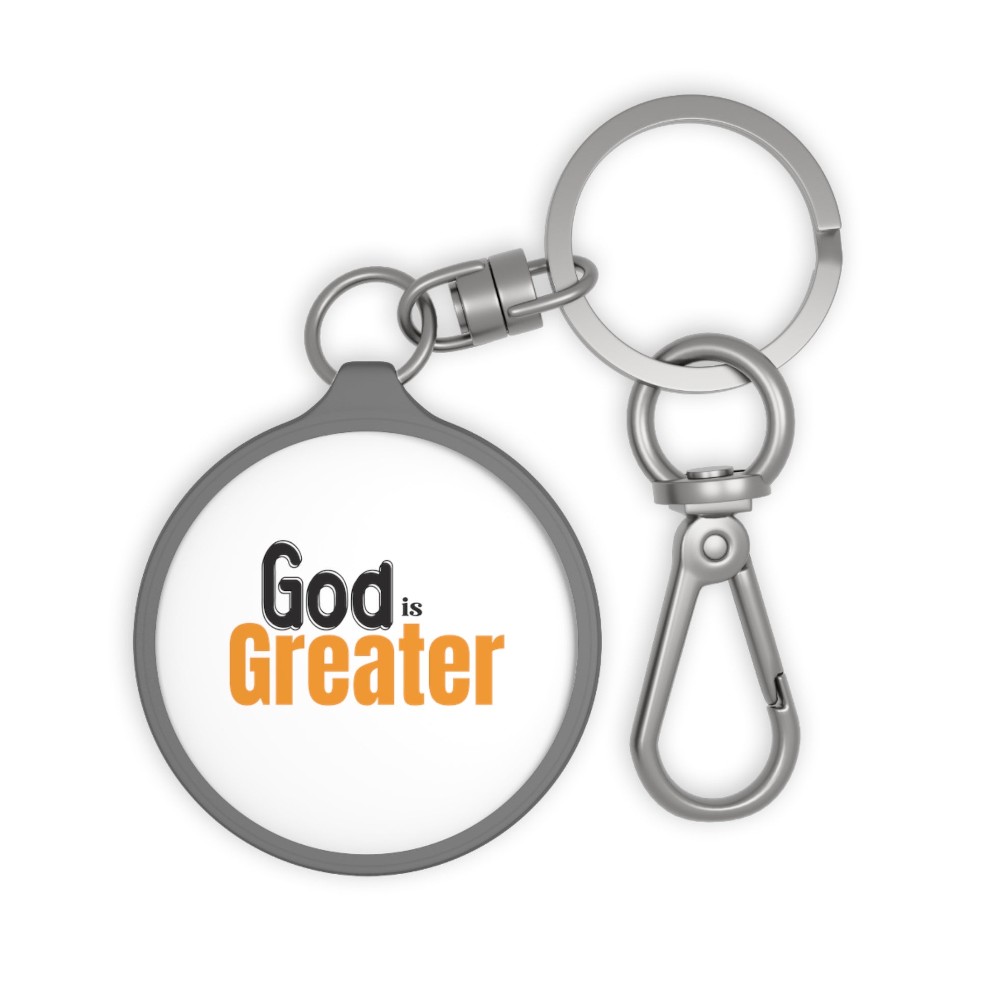 God Is Greater Christian Key Fob Printify