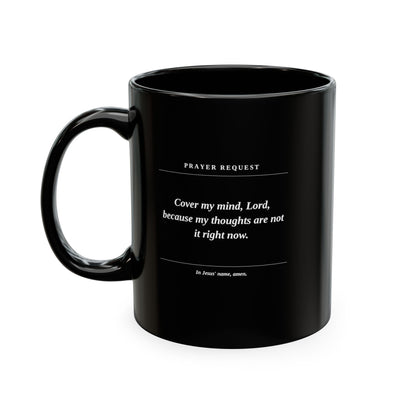 Prayer & Protection Scripture Ceramic Mug — 'Prayer Request' Inspirational Coffee Cup