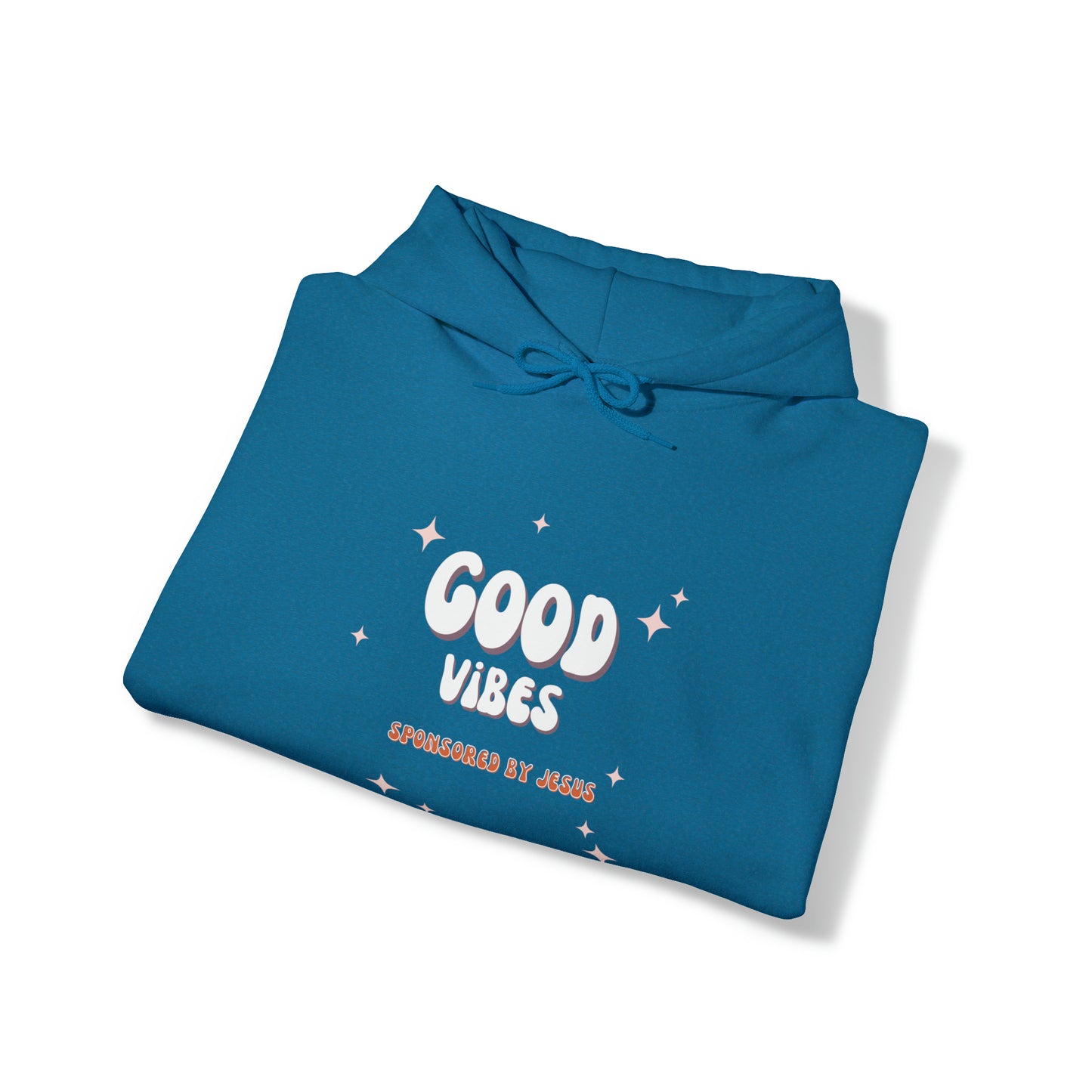 Good Vibes Sponsored By Jesus Unisex Hooded Sweatshirt Printify