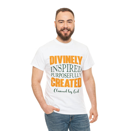 Divinely Inspired Purposefully Created Unisex Heavy Cotton Tee