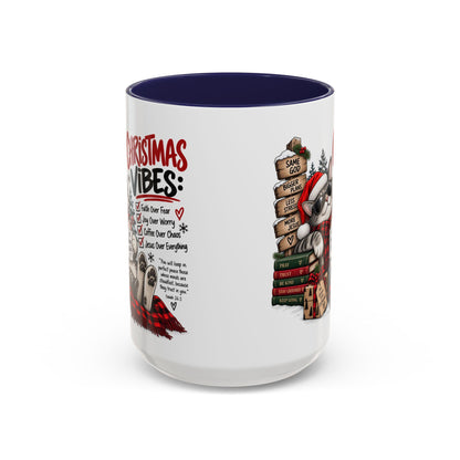 Christmas Vibes: Jesus Over Everything Santa Cat Coffee Mug