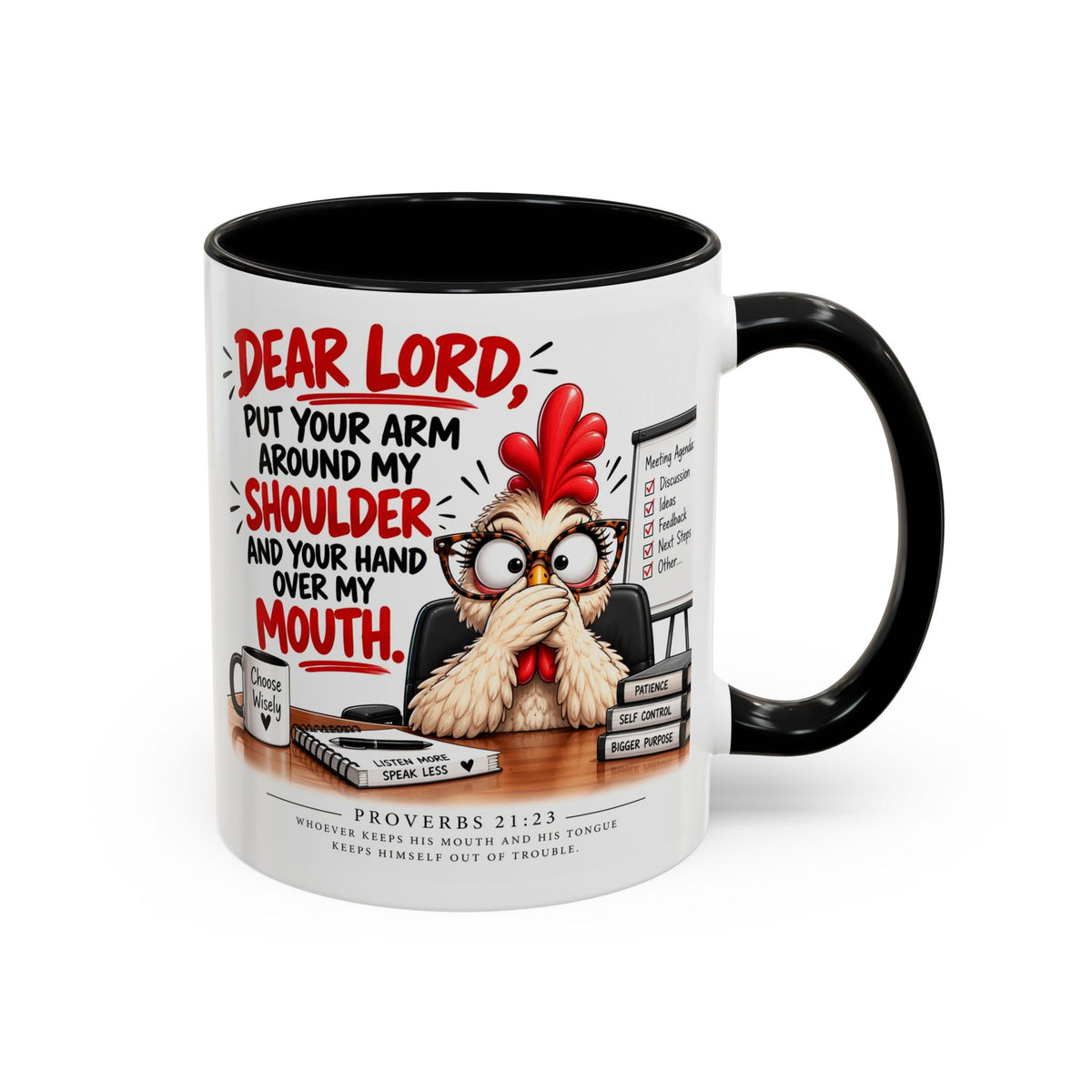 Christian Coffee Mug — "Dear Lord, Put Your Arm Around My Shoulder" Inspirational Ceramic Mug