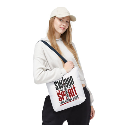 Sword of the Spirit Tote Bag — Christian Faith Inspirational Canvas Tote - ClaimedbyGodDesigns