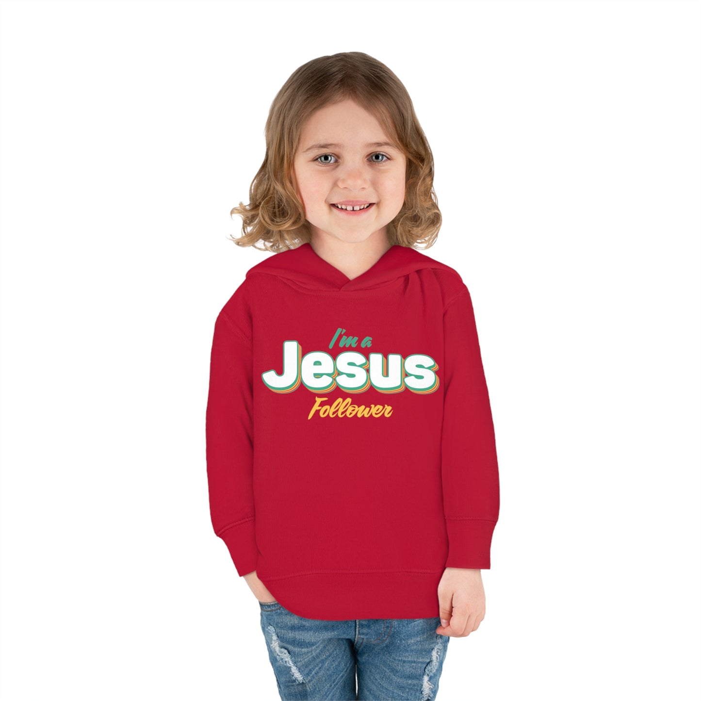 I'm A Jesus Follower Christian Toddler Pullover Fleece Hooded Sweatshirt