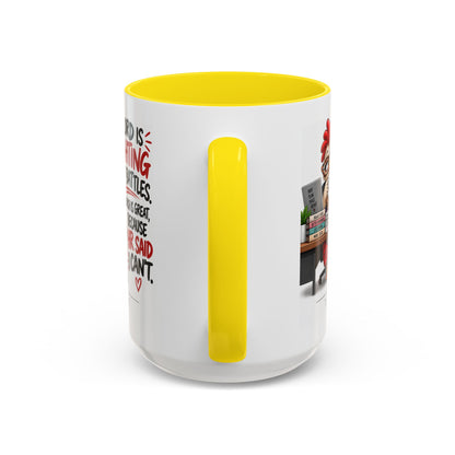 Inspirational Accent Coffee Mug — “The Lord Is Fighting My Battles” Faith Quote (11/15oz)